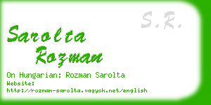 sarolta rozman business card